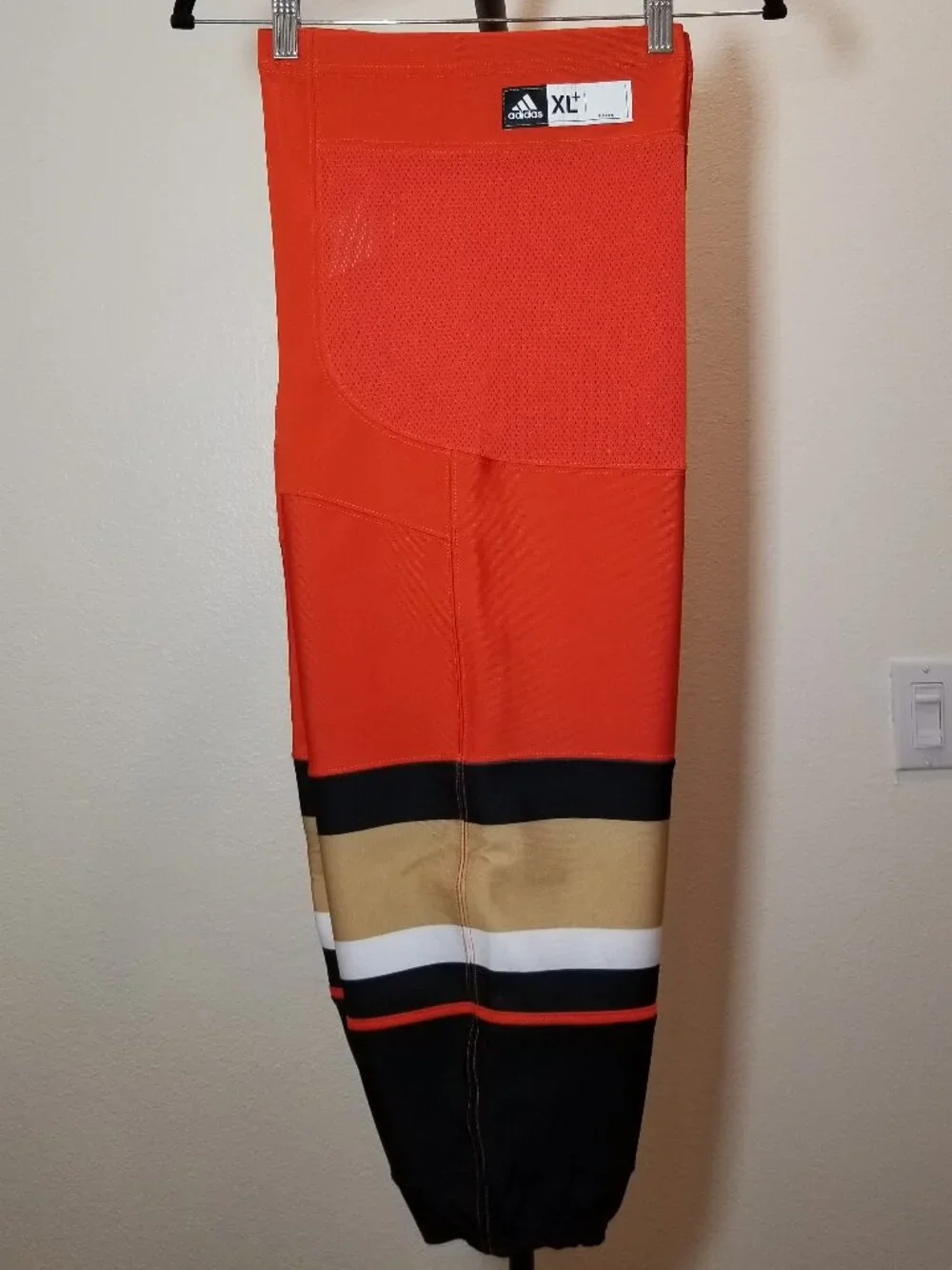 Adidas Anaheim Ducks XL Hockey Socks On Ice Team Issued Made In Canada NWOT‎